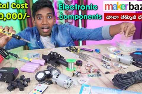 Unboxing Of Electronic Components In Telugu | Telugu Expriments | Cheap Cost 🔥 Electronic..
