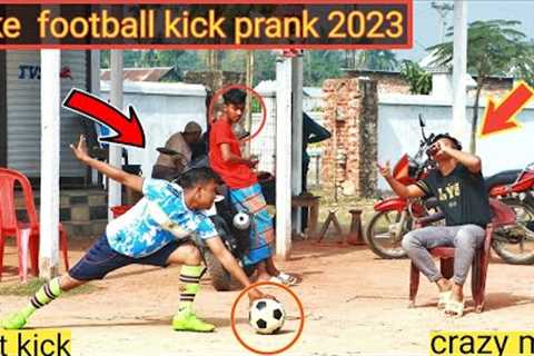 new viral Fake ootball Kick Prank 2023 Football Scary Prank-Gone WRONG REACTION | By Razu prank tv