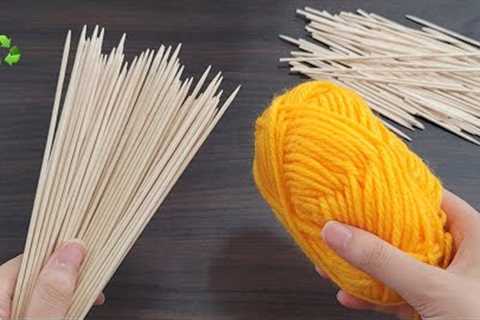INCREDIBLE!! How to make money with wood stick and yarn at home - DIY recycling craft ideas