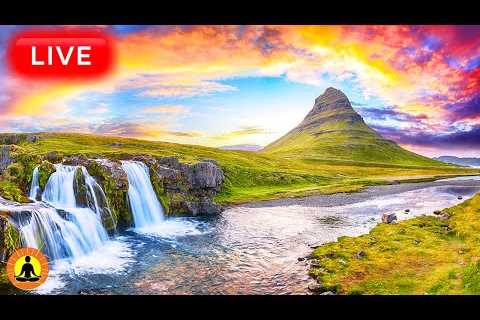 🔴 Relaxing Music 24/7, Stress Relief Music, Sleep Music, Meditation Music, Study, Waterfall