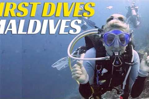FIRST Scuba Dive In The MALDIVES! - Family Dive Adventures Maldives - Ep 77