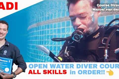 PADI Open Water Diver Course Video 🤿 ALL Skills in Order • Scuba Diving Tips
