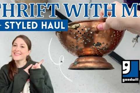 GETTING LUCKY THRIFTING at GOODWILL FOR HOME DECOR + STYLED THRIFT HAUL! | Vintage Thrifting