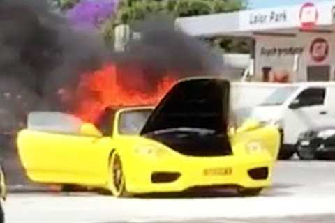 Sports Car Catches On Fire! Expensive Fails Compilation