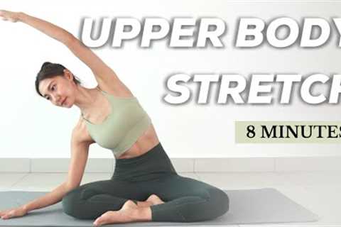 8 MIN UPPER BODY STRETCH - Daily Routine for a good posture, back &amp; neck pain