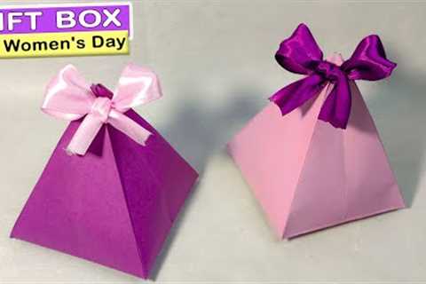 Triangle Gift Box | Easy Origami Box Tutorial | for Women's DAY | Paper ART 013