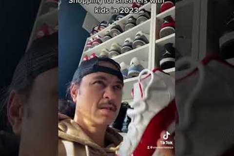 Sneaker shopping with kids in 2023 #sneakers #comedy #funny #sneakerhead
