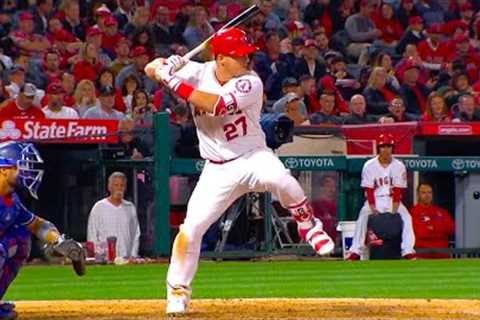Mike Trout Slow Motion Home Run Baseball Swing Hitting Mechanics Highlights