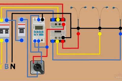 automatic ON OFF street light in digital timer wiring diagram