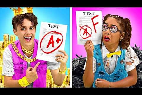 RICH VS POOR SCHOOL HACKS! Funny School Situations and Relatable Love Stories by La La Life