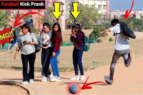 Fake Football Kick Prank || Football Scary Prank - Gone Wrong Reaction || funny parnk