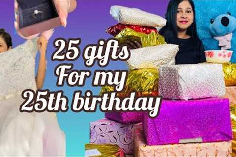 I got 25 gifts for my 25th birthday | gifts unboxing videos | gifts opening videos | presents open