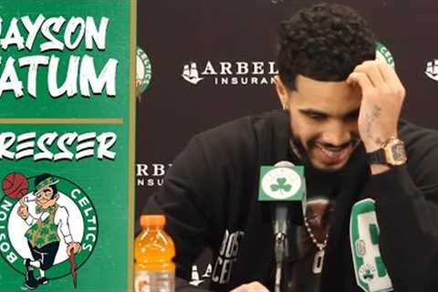 Jayson Tatum Jokes About Getting Away with FOUL on Lebron James