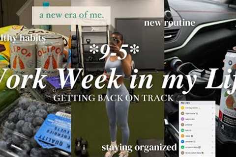 *9-5* Work Week in my Life | 2023 healthy habits, getting back on track + staying organized + more