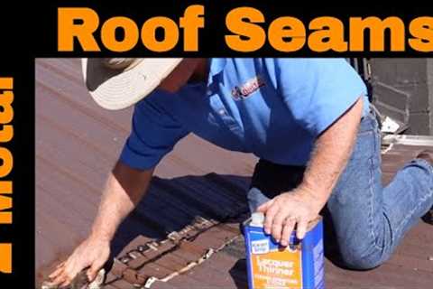 Residential Metal Roof | WATER LEAK Seam Repair | Fixing transition from main to garage roof