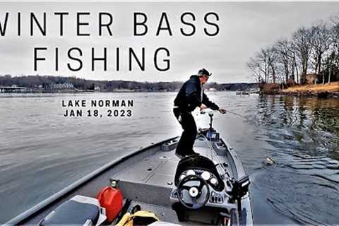 LAKE NORMAN-Winter Bass Fishing 1-18-23