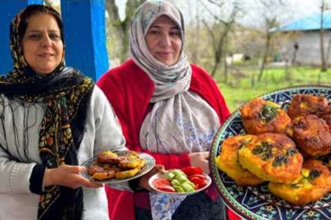 The recipe of a yummy and simple dish with potato ، Village Cooking
