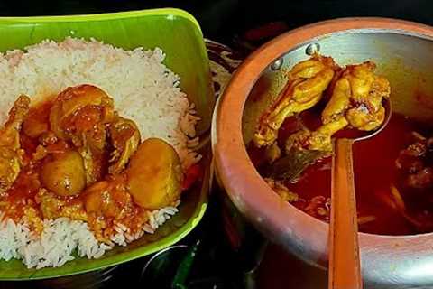 Spicy Chicken Jhol Rice Eating Show Challange Indian Food Asmr Chicken Curry Eating Mukbang Chicken