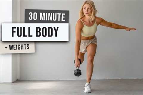 30 MIN YOU VS YOU Full Body Workout with Weights, No Repeat Exercises