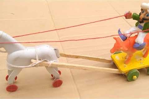 How To Make Horse Cart With Wood | Creative DIY Woodworking Projects | Ebaad Creative