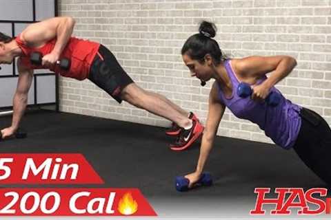 15 Min Full Body Dumbbell Workout at Home for Women &amp; Men - Weight Training Workouts for..