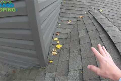 Roof leak inspection at dead pocket and wall flashing