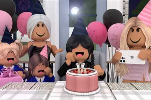 Taylor's 13th BIRTHDAY PARTY! *WEDNESDAY THEMED! HUGE SURPRISE..?* W/VOICE! Roblox Bloxburg Roleplay