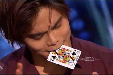 Shin Lim BEST Close UP Card Magic  America's Got Talent 2018 Auditions S13E01