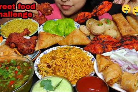 ASMR Street food mukbang | Indian Street food mukbang asmr