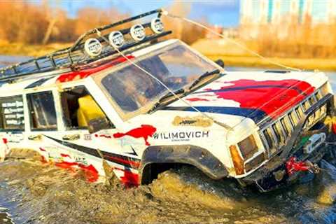 3 RC CARS RESCUE Jeep Cherokee STUCK in MUD