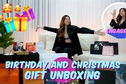 BIRTHDAY AND CHRISTMAS GIFTS UNBOXING! (I'M ENGAGED!?) | ZEINAB HARAKE