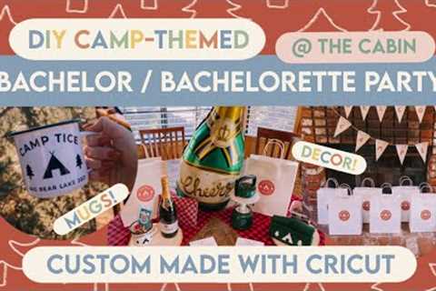 DIY BACHELOR / BACHELORETTE PARTY: camp cabin themed // custom bags, games, mugs, beanies, + decor