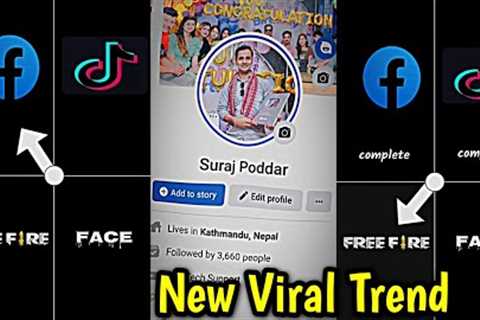 New Social Media Photos Video Trend🔥 || FF Tiktok FB Photo Trend Tutorial