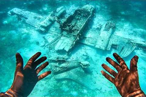 Scuba Diving 4 Sunken Drug Planes in the Ocean! (Explored for Treasure)