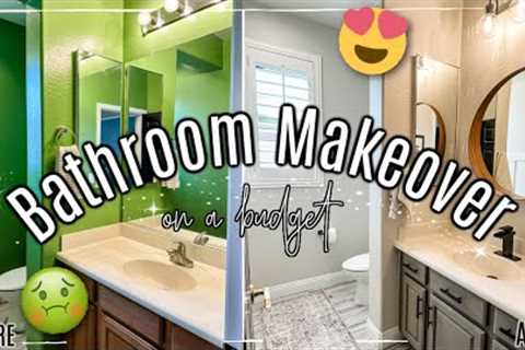 DIY SMALL BATHROOM MAKEOVER on a BUDGET 2023 :: Budget Bathroom Remodel