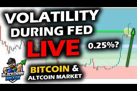 VOLATILITY LIVE into FED, Watching Bitcoin Price Chart, Altcoin Market and Stocks React to Rate Hike