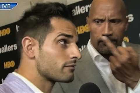 The Rock Gives Me The Middle Finger on Live TV at Ballers Premiere