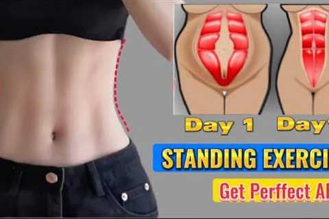 [10 min] Standing Exercise to Reduce Waist &amp; Belly Fat | The Simplest Way to Have ABS at Home