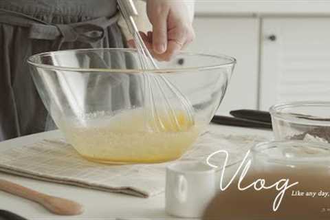 VLOGㅣMy new hobbies, baking, making chocolate madeleine, daily life alone, cheese tuna kimchi rice