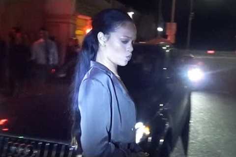 X17 EXCLUSIVE: Rihanna Is Elegant Even As Pap Bumps Her Car, Asked About Dating