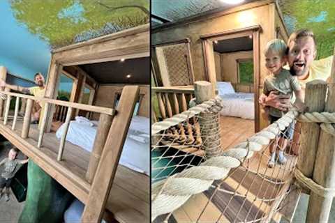 His Favorite Themed Vacation Rental So Far! | This House Has A Pirate Ship &amp; A Tree House..