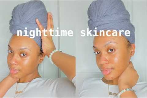 my nighttime skincare routine // dry skin + acne prone + dark marks