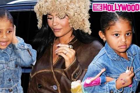 Kylie Jenner Protects Scared Baby Stormi When Mobbed By Paparazzi During Lunch At JG Melon In N.Y.