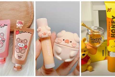•18~ASMR Unboxing Cute Makeup &amp; Skincare Products Compilation 🍒✨ #asmr #satisfying #skincare