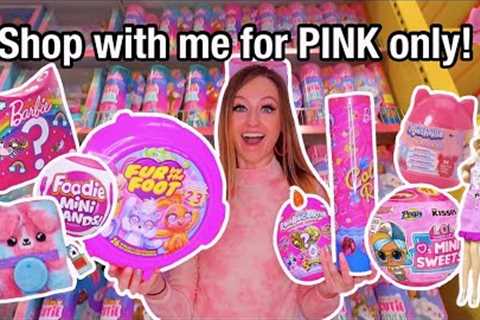 Shop with me for *PINK ONLY* Mystery Toys Challenge!!🫢🛍️🌸🐷🎀💅🏻 *MUST SEE!!😱* | Rhia Official♡