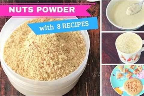 Healthy NUTS POWDER with 8 RECIPES ( for 1+ toddlers &amp; kids ) - weightgain recipe for kids
