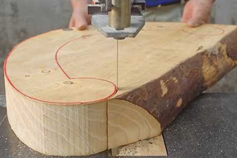 Extremely Skillful Woodworking Techniques Of Curved Woodworking Worker / Build Your Own Unique Table