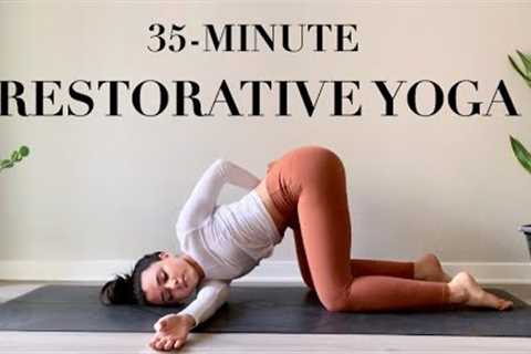 Restorative Yoga + Meditation | No Props 35-Minute Relaxing Practice
