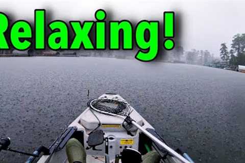 POURING RAIN and Kayak FISHING? YES!!  (Lake Conroe TEXAS)