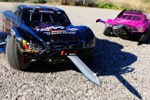 We Built Weapons on RC Cars &amp; Battled in a DEMOLITION DERBY!!